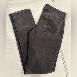 7 For All Mankind Roxanne Grey Corduroy Straight Leg Pants - Size 30